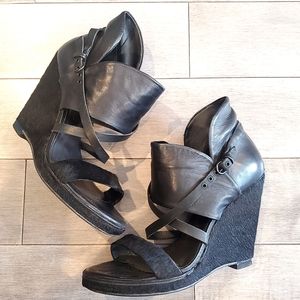 All Saints sz39/US9 leather wedges